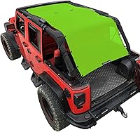 Vista 37 de Shadeidea JK Parasol Superior Compatible con Jeep Wrangler JKU Cobertura de Techo de Malla Suave (2007-2018) - Bloqueador UV de Ruido del Viento