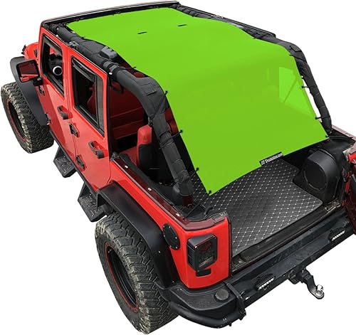 Miniatura 37 de Shadeidea JK - Funda para techo de malla suave compatible con Jeep Wrangler JKU (2007-2018) - Bloqueador UV contra el ruido del viento - Garantía
