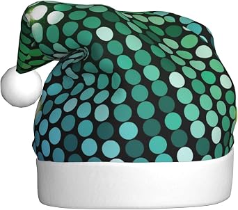 Santa Hat For Adults Christmas Hat Unisex Holiday Xmas Hats For New Year Festive Party,Green Disco Lights