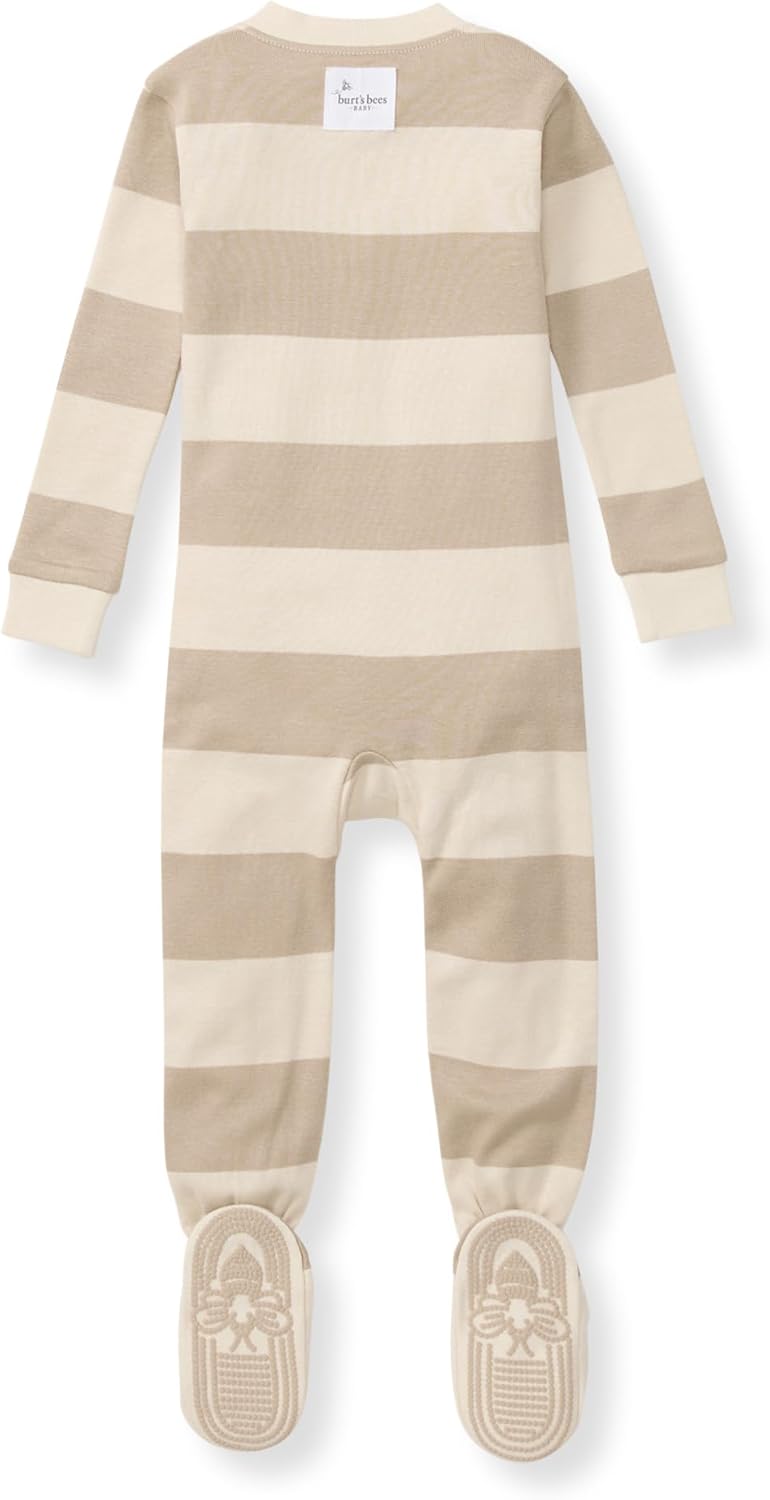 Burt's Bees Baby baby-boys Sleeper Pjs, 100% Organic Cotton, One-piece Footie, Zip Up Jumpsuit, Snug Fit Pajamas - Image 2