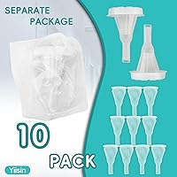 Vista 2 de Catéter de condón externo de silicona para hombres – Paquete de 10 catéteres adhesivos, desechables para uso diurno y nocturno, diseño a prueba