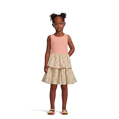 Janie and Jack Floral Mixed Media Dress (Toddler/Little Kids/Big Kids) Girl