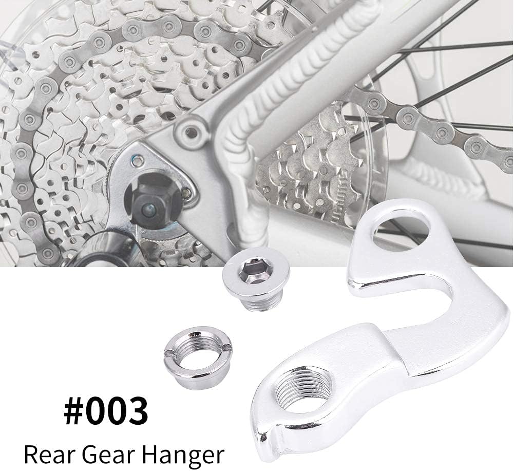 VGEBY Rear Gear Mech Derailleur Hanger, Aluminium Alloy Derailleur Hanger Tail Hook Drop Out Adapter for Mountain Bike (#003)