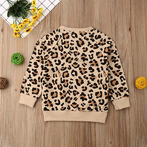 Ayalinggo Toddler Little Baby Girls Boys Leopard Sweatshirt Casual Pullover Sweater Long Sleeve Shirt Blouse Tops Fall Winter Outfit Clothes (Leopard Print Sweatshirt, 2-3T) #TOP5