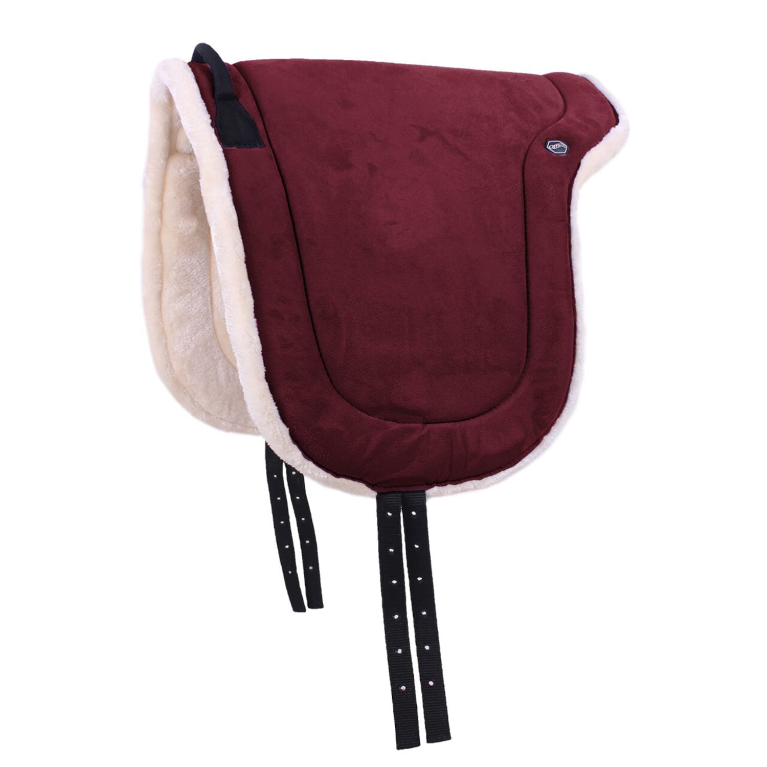 Tapis de monte à cru poney QHP antidérapant et ergonomique rouge foncé