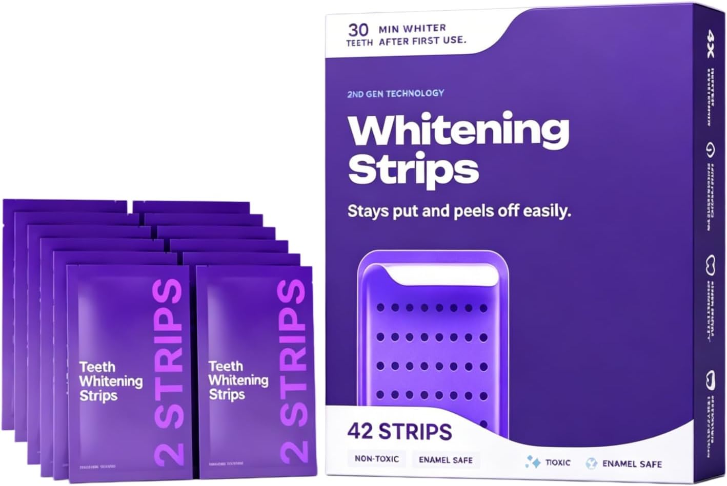 dr dent Teeth whitening Strips,Purple Teeth Whitening Strips for Teeth Whitening 1 pcs