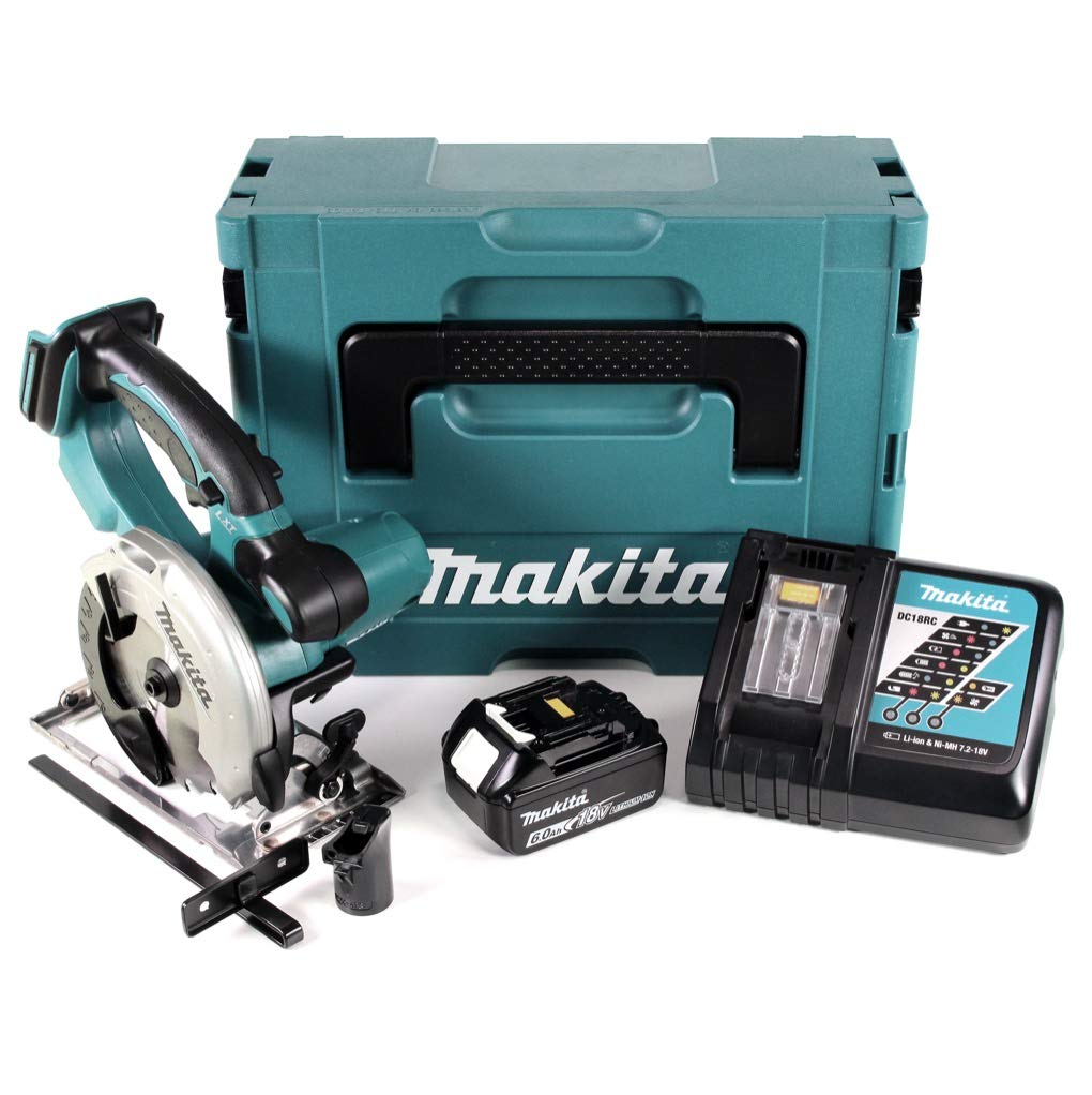 Makita DSS 501 RG1J 18 V akumulatorowa ręczna piła tarczowa w Makpac + 1 x akumulator 6,0 Ah + ładowarka