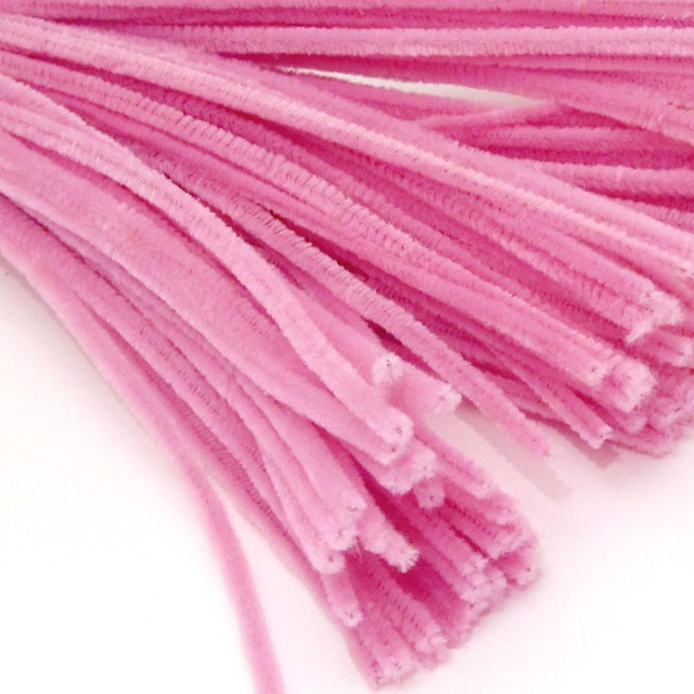 The Crafts Outlet Chenille Stems, Pipe Cleaner, 12-inch (30-cm), 500-pc, Hot Pink