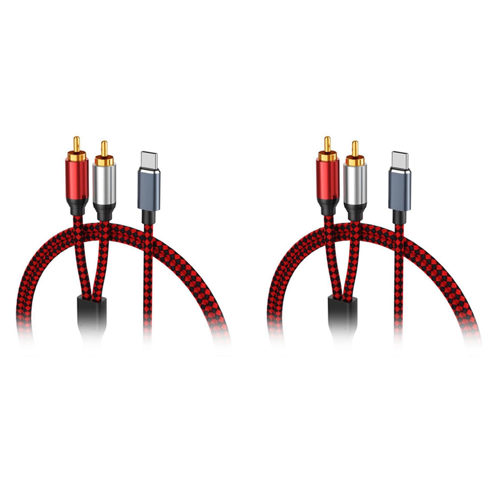 Cable tipo C a 2 macho de audio para eliminar ruidos en altavoz 8