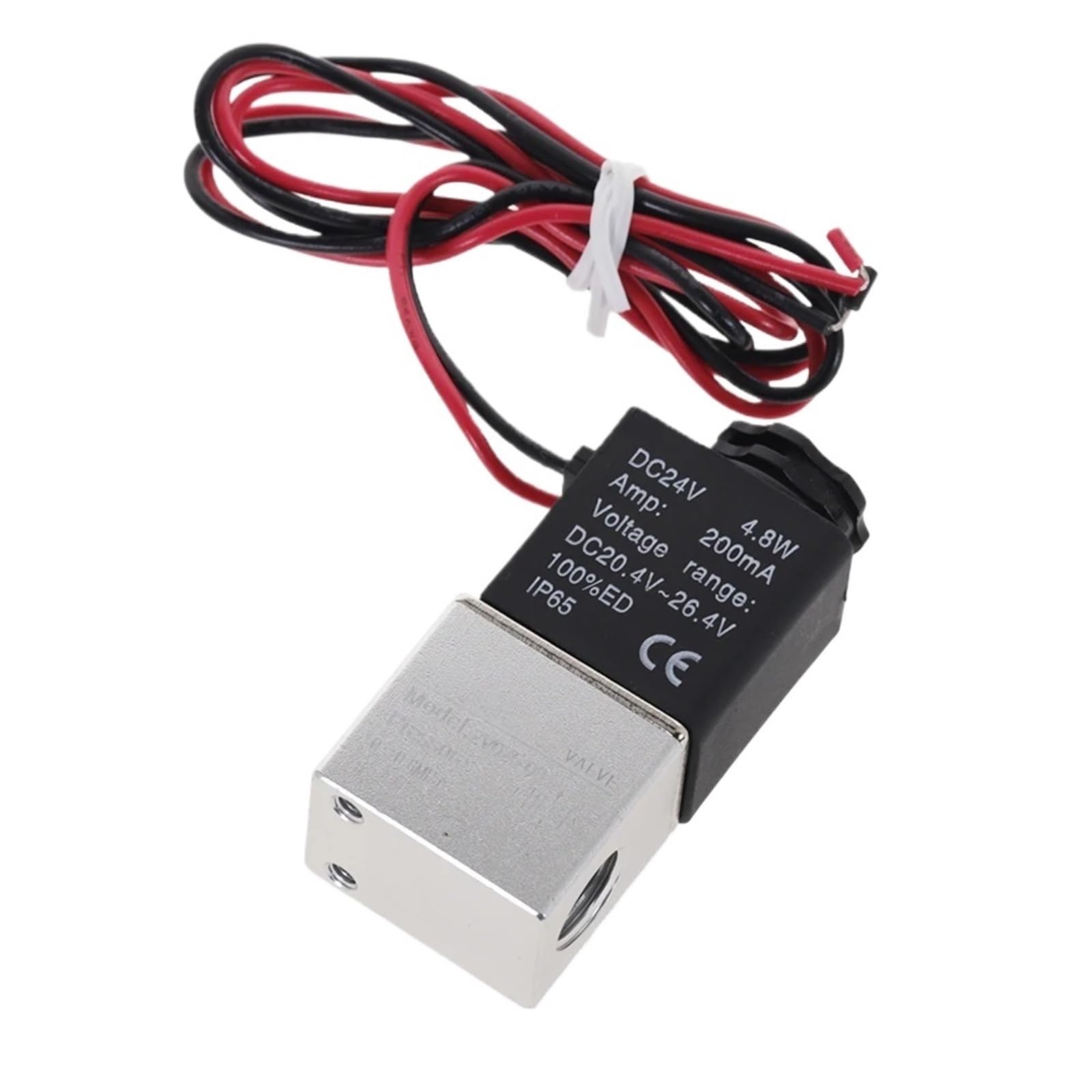 Válvula de compresor de 6,35 mm, normalmente cerrada, electroválvulas neumáticas de aluminio, 12 V, 24 V voltaje (bobina, 12 V DC)