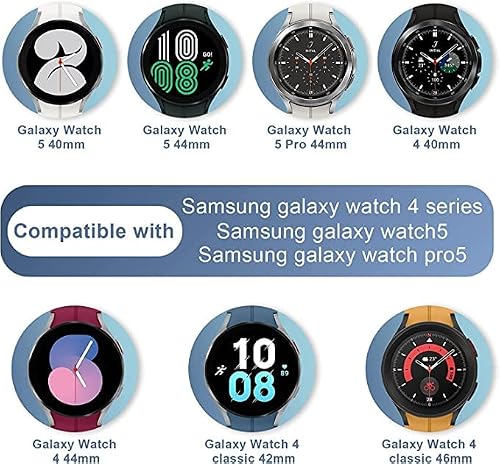 𝟖 𝐏𝐀𝐂𝐊 Compatible For Samsung Galaxy Watch 5 Pro 45Mm/Galaxy Watch 5 40Mm 44Mm Band, No Gap Silicone Replacment Strap With Colorful Buckle (8Pack-A) #TOP3