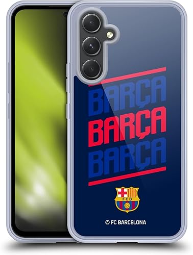 Head Case Designs Funda de gel con licencia oficial del FC Barcelona Barca tipo gráfico protección de grado militar compatible con Samsung Galaxy
