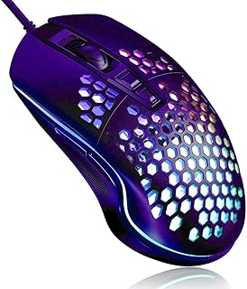 BENGOO Gaming Mouse, 3200 DPI Ergonomic Gaming Mice with 7 Color Changing Backlight, USB Computer Mouse for PC, Laptop, 3 Adjustable DPI Levels with 6 Buttons for Windows 7/8/10/XP Vista Linux, White