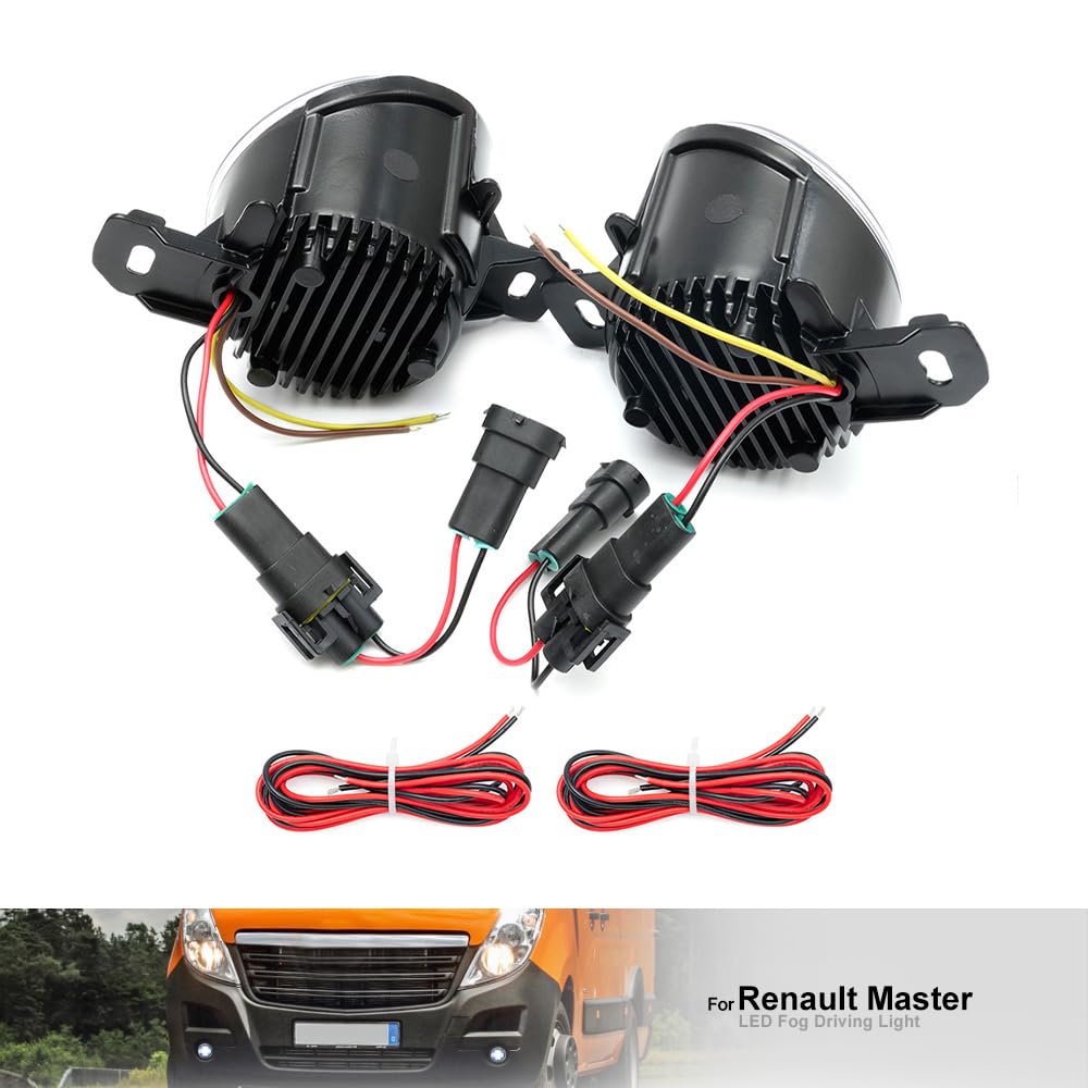 LED-Nebelscheinwerfer DRL Tagfahrlicht für Opel Movano B Re.nault Master III NV400 2010-2019 Frontstoßstange Nebelscheinwerfer Reflektoren Blinker DLR-Lauflicht 2 Stück