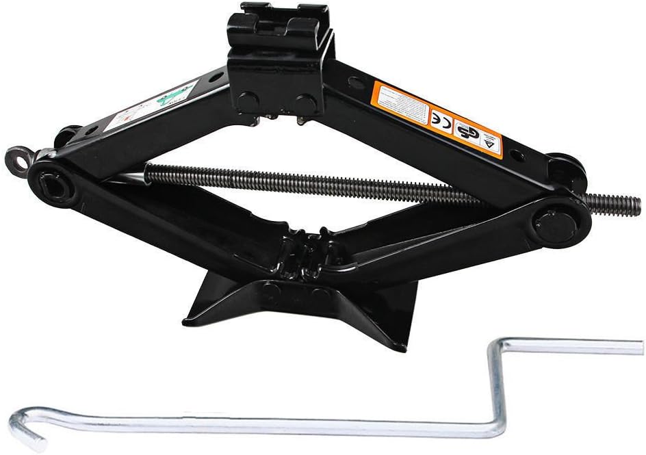 RustProof Scissor Jack Car Van Wind Up Lift Chromed Crank Speed Handle 2 Tonne