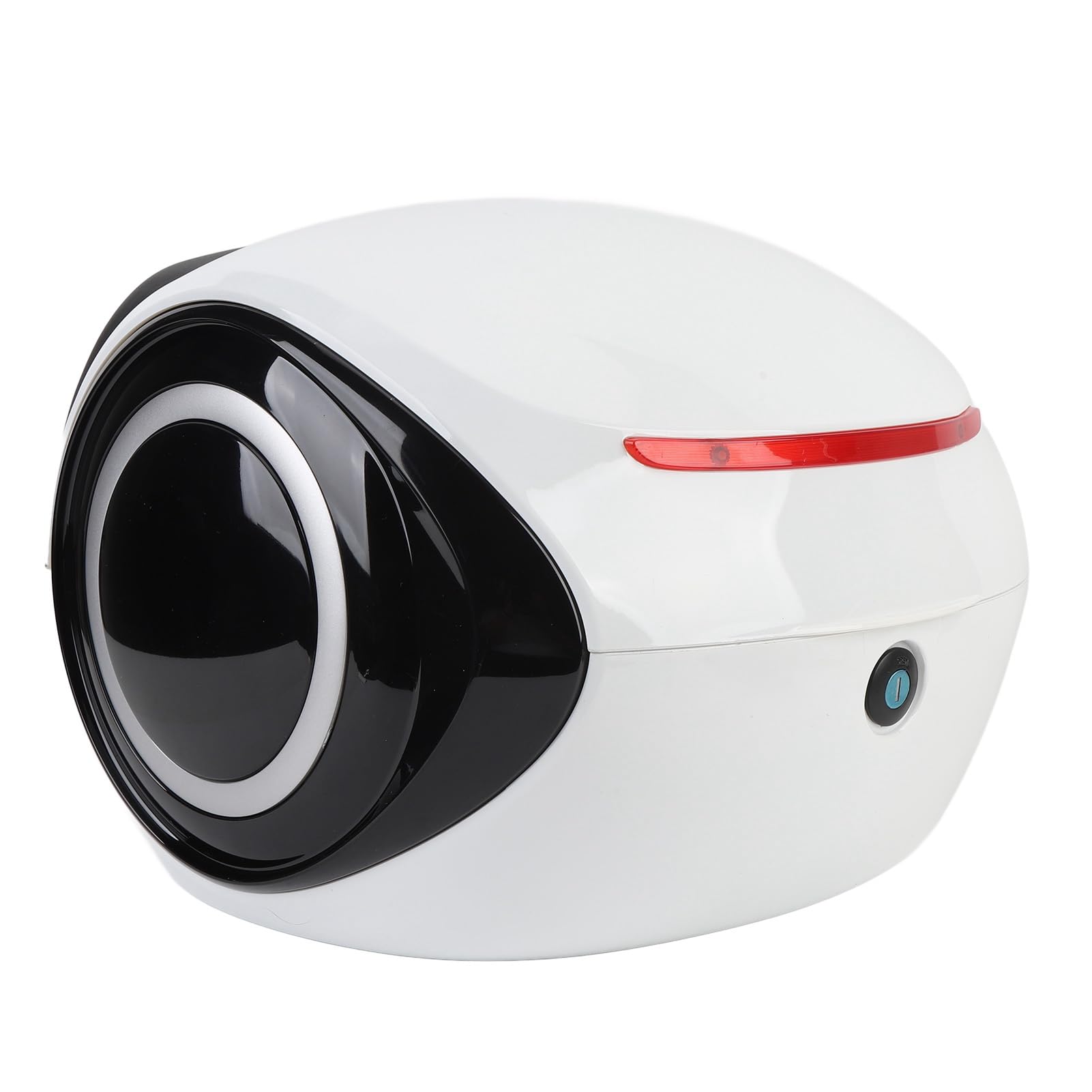 Qqmora Bauletto Posteriore in ABS 32 Litri, Dal Design Sportivo e Leggero, con Schienale per Moto, Scooter, Bici Elettriche (Bianco)
