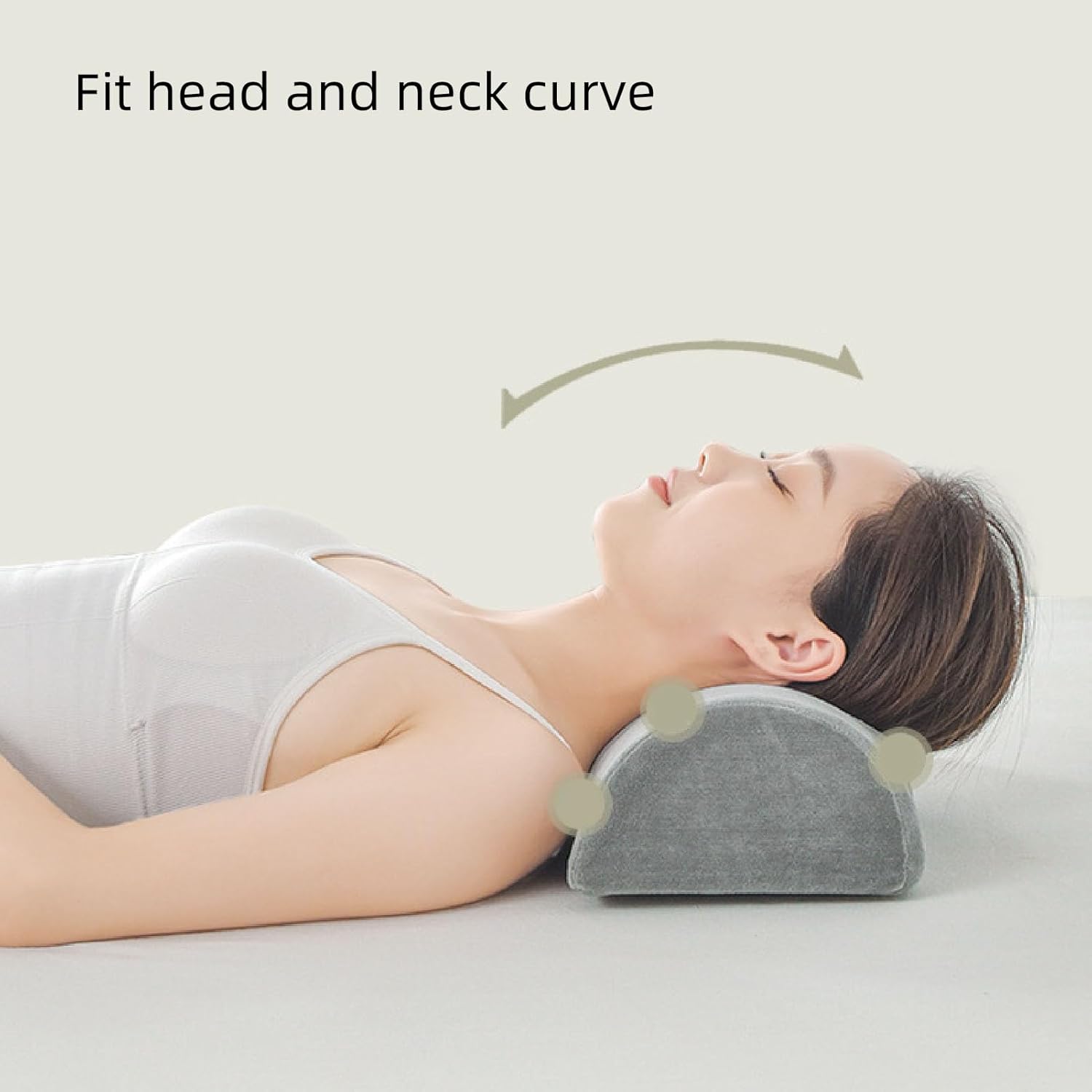 Knee Pillow for Back Sleeping Half Moon Bolster Pillow for Legs High Rebound Memory Foam Semi Circle Ankle and Foot Comfort Machine Washable Cover