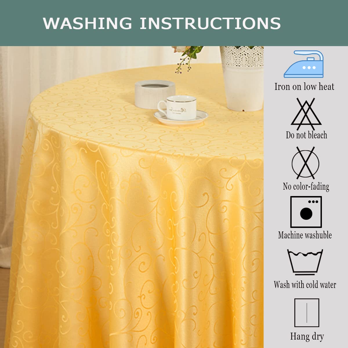 Mantel redondo para hotel, para bodas, banquetes, restaurantes, tela de poliéster, círculo blanco, diámetro de 340 cm
