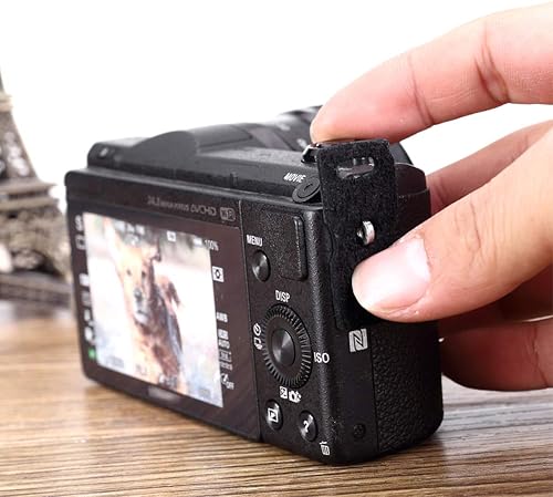Miniatura 3 de Funda protectora de cuero para cámara con anillo de orejeta, gancho de anillo dividido triángulo para telémetro DSLR SLR cámara sin espejo con