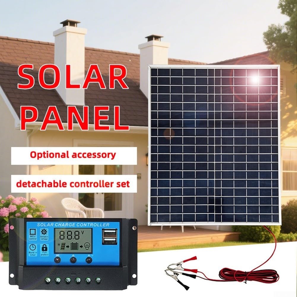 Panel Solar Portátil 22W Silicona Policristalina Panel Solar(100A Controller)