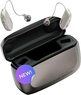 Jabra Enhance Select 700 OTC Hearing Aids: Clinic-Quality Sound, Auto Focus Noise Reduction, Bluetooth LE Audio Streaming, Invisible Comfort Silver