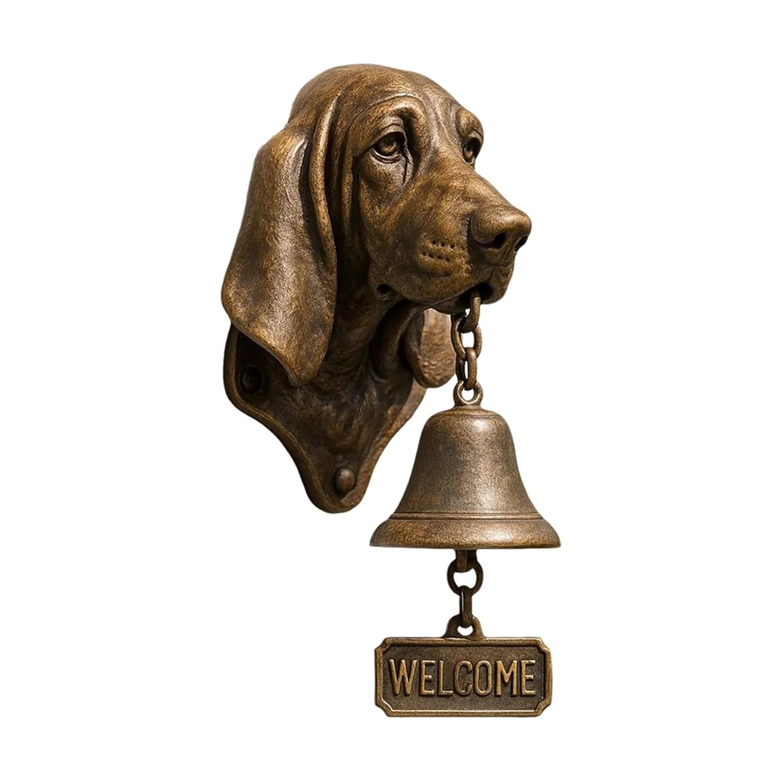 RTBVGHJIK Wall-mounted Retro Pug Decorative Doorbell Vintage Dog Welcome Door Bell Chime Puppy Head Shopkeeper For Home Office For Porch, Garden, Front Door