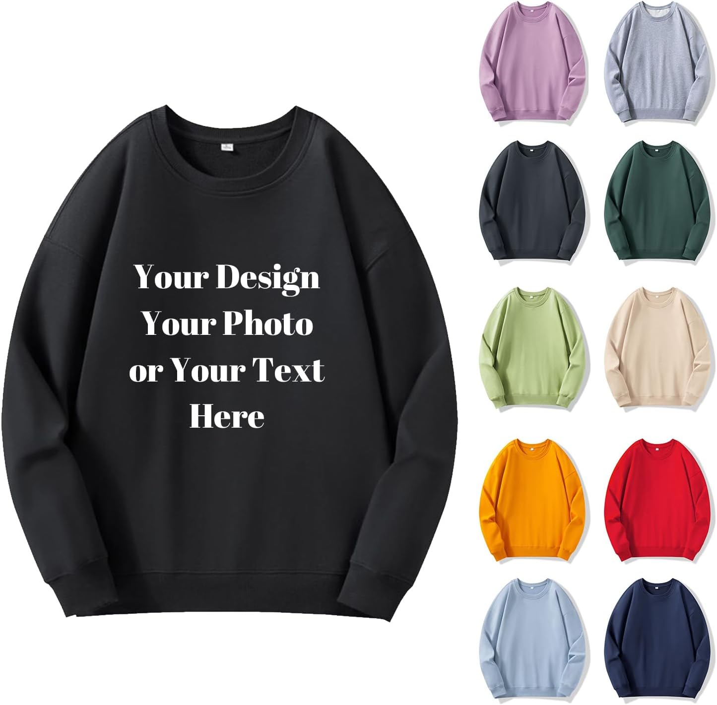 Custom Heavyweight Cotton Blank T-Shirt for Printing Soft Crew Neck Unisex Tee