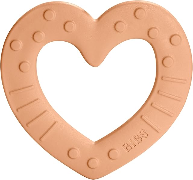 BIBS Baby Bitie Teether, BPA Free, Food Safe, OneSize (0-36 Months), Peach