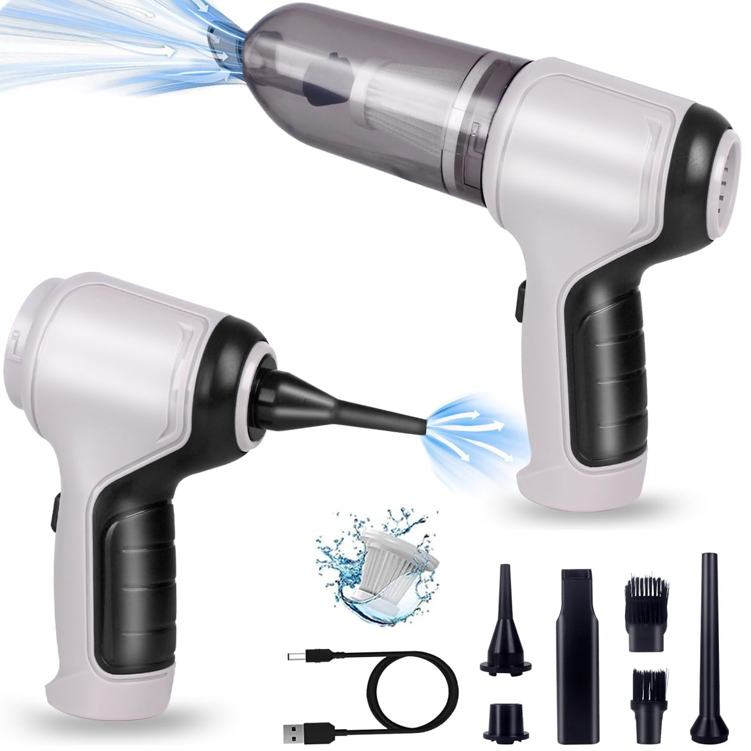 Portable Vacuum Cleaner with Multi Nozzles Cordless Handheld Vacuum Cleaner for Car Home Office Keyboard Sofa Pet Hair Dust Cleaning-image-35