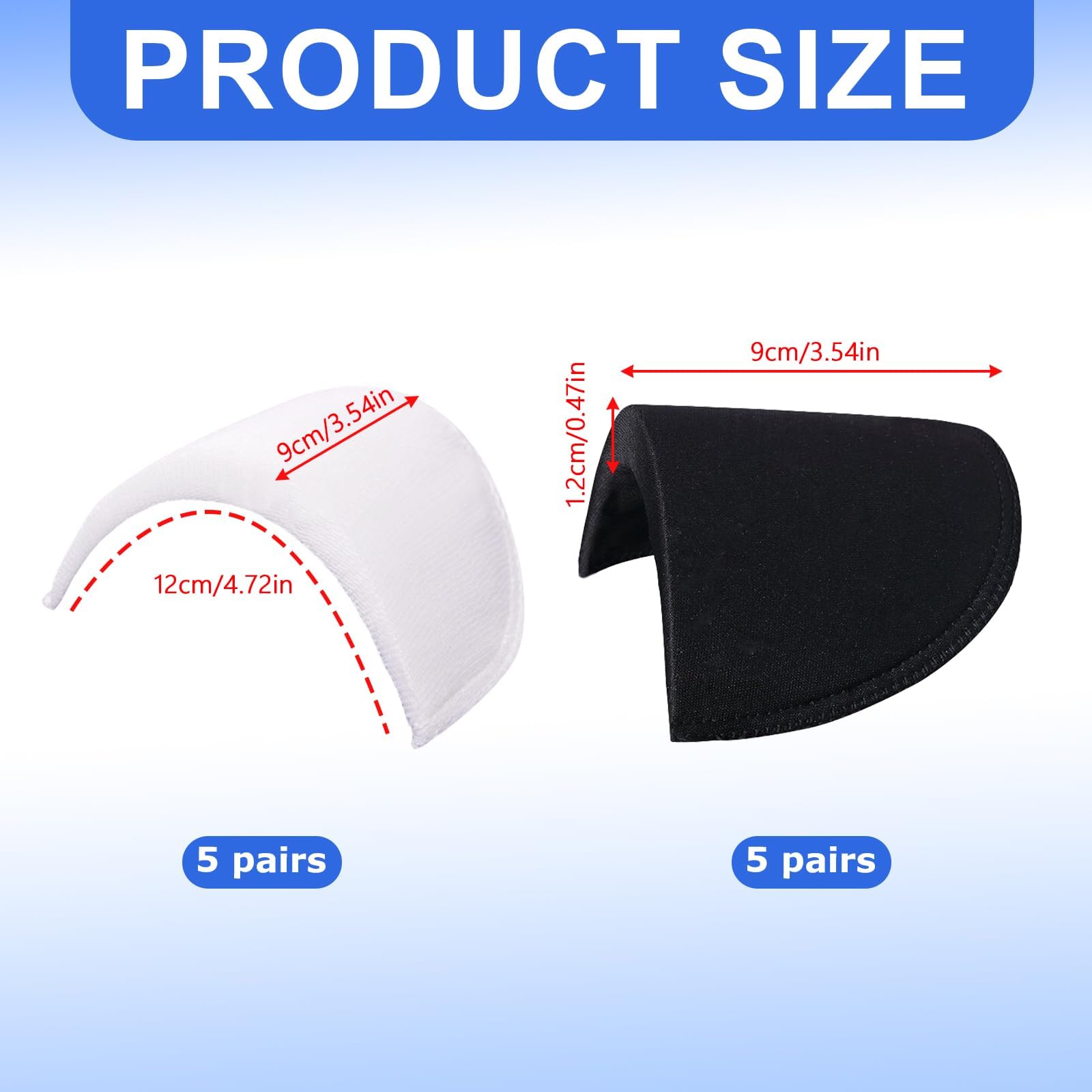 6 Pairs D'épaulettes En Éponge Réutilisables Épaulière Antidérapante