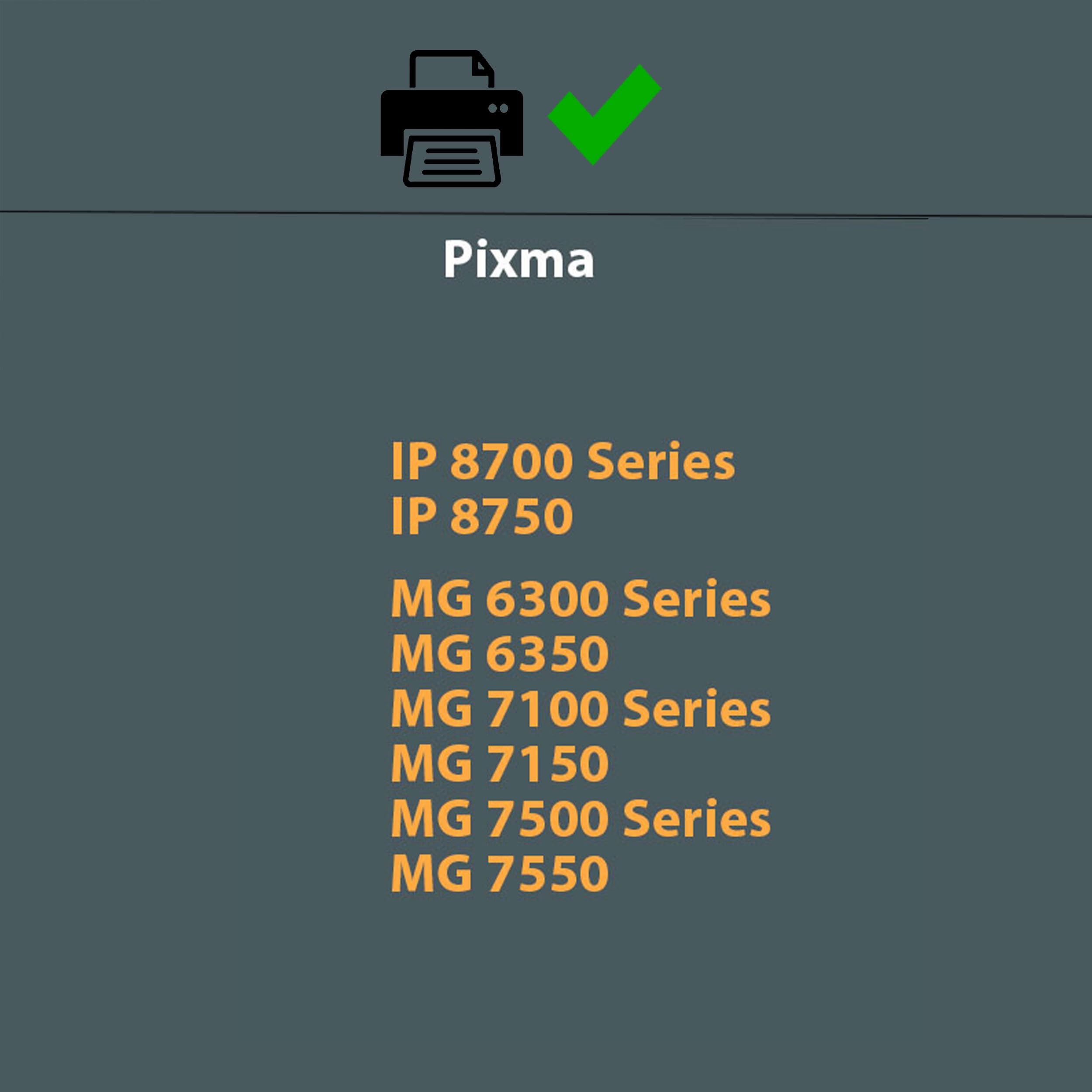 Supply Guy 6 Cartuchos De Tinta Con Viruta Compatible Con Canon PGI-550 / CLI-551 Para Canon Pixma IP8700 IP8750 MG6300 MG6350 MG7100 MG7150 MG7500 MG7550