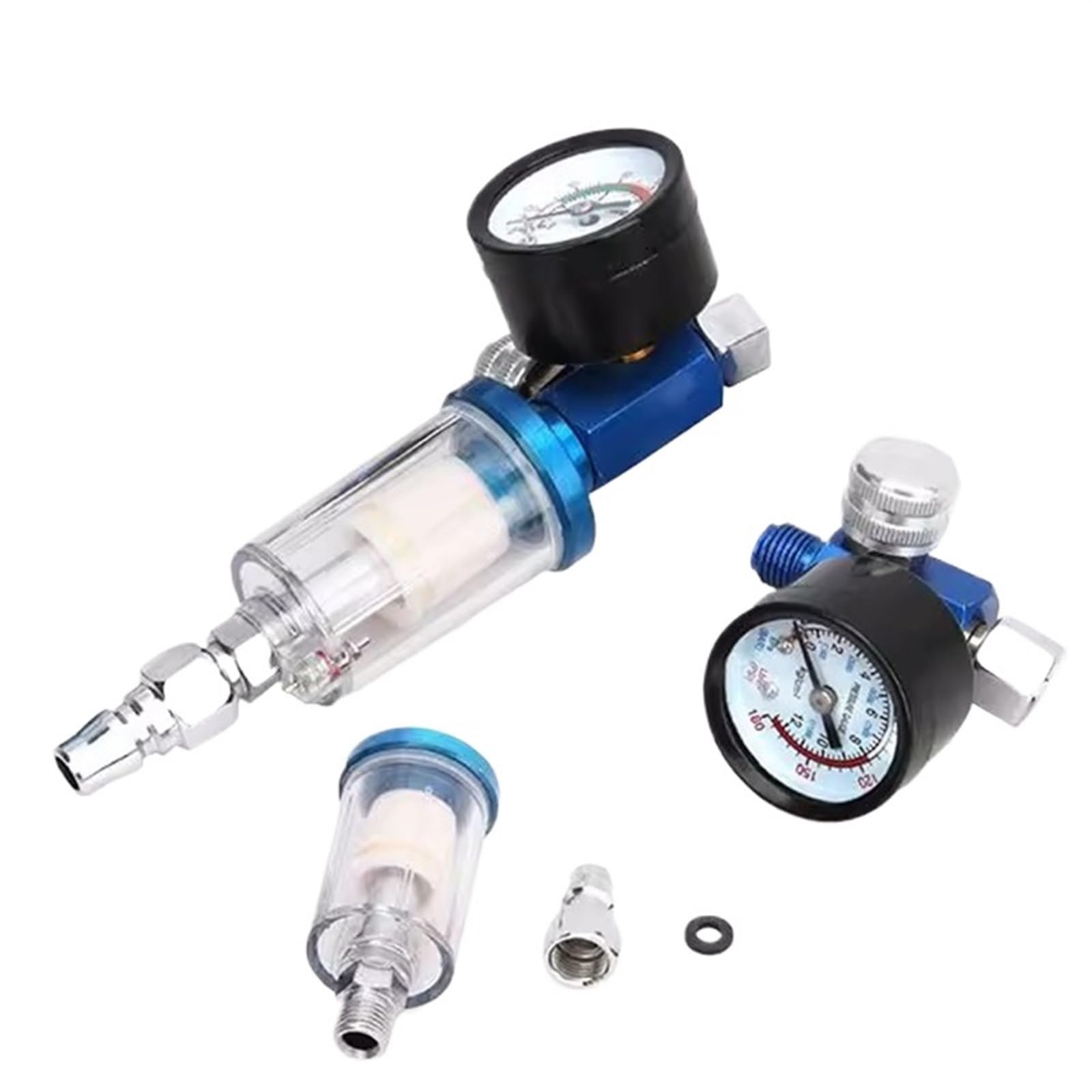 PHNOITPQ 1PCS Water Oil Separator Air Filter Moisture Trap for Compressor Spray Paint Gun Tool Pressure Parts 1/4''(AF-02)