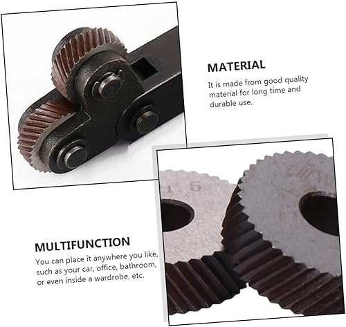 Miniatura 4 de Rueda de moleteado de acero de alta resistencia 4pcs Cabeza de pivote para torno Herramienta de moleteado grueso