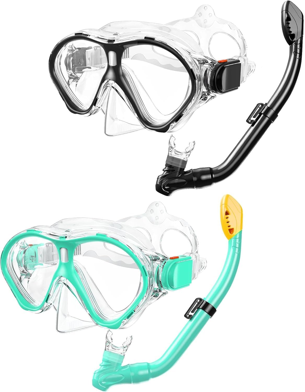 Gintenco Schnorchelset Kinder, Taucherbrille Kinder mit Schnorchel Anti-Fog Panorama-Weitsicht, Anti-Leck schnorchelmaske,Tauchmaske für Schwimmen Schnorcheln 4-16 Jahre