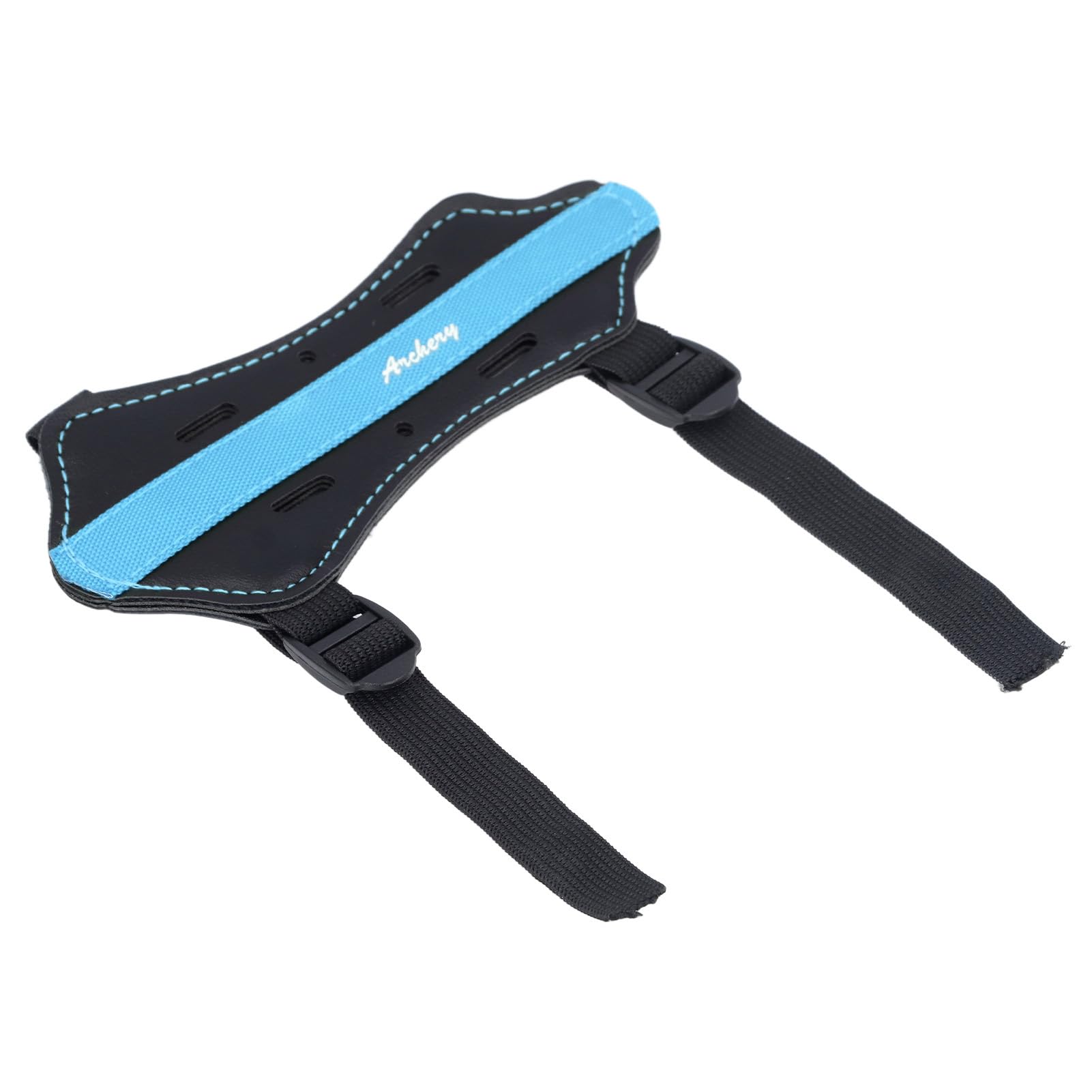 Drfeify Bogenschießen-Armschutz für, Bequem, Atmungsaktiv, Verdicktes PU-Leder, Verstellbarer Bogenschießen-Unterarmschutz für Recurve-Bogen (Blue)