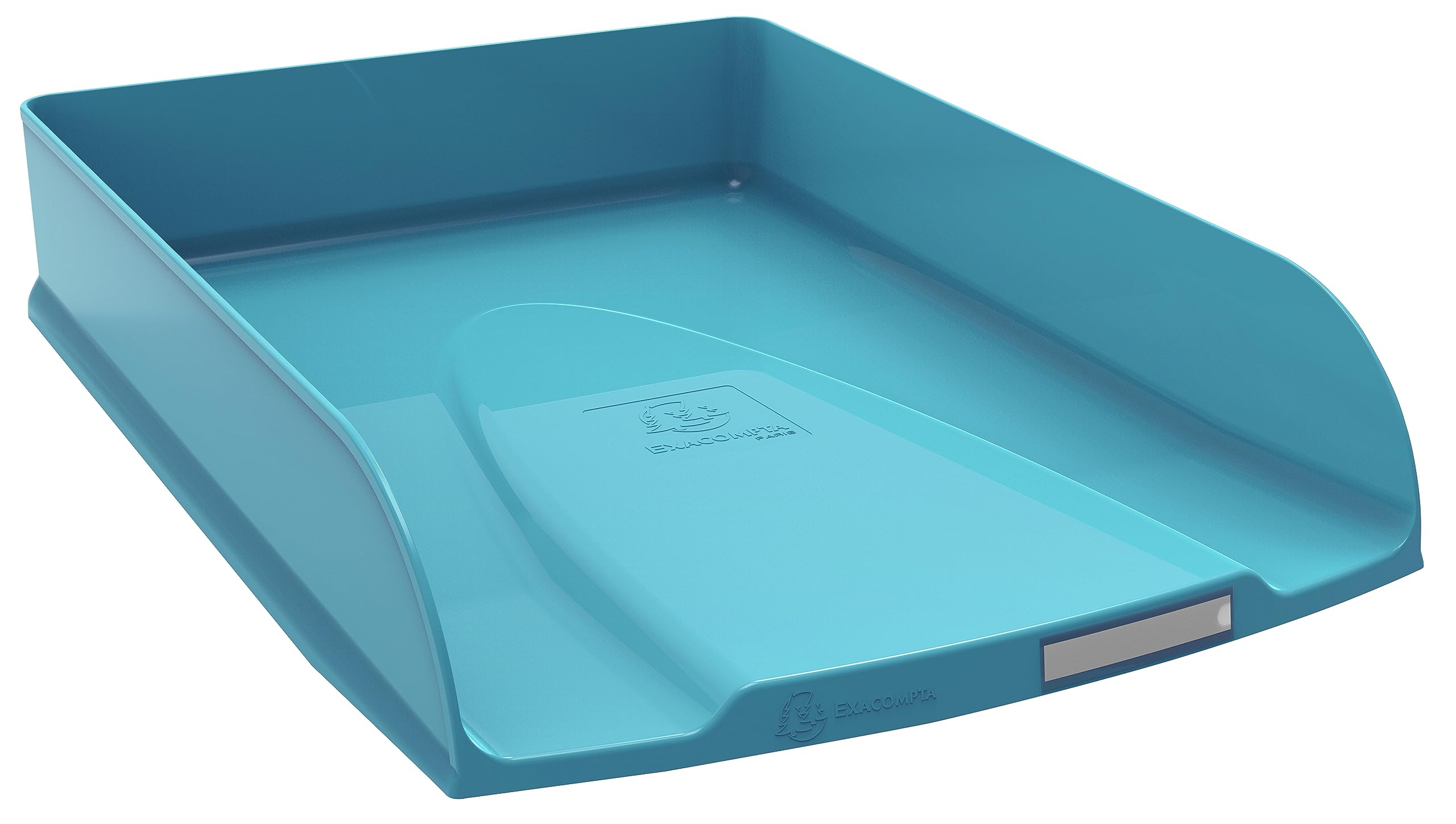 Exacompta - Ref 11134D - Set of 6 Combo STYLI Skandi Letter Trays - for A4+ documents - Size 34x25x6.5cm - Label Holder - Holds 500 Sheets - Color Pacific Blue