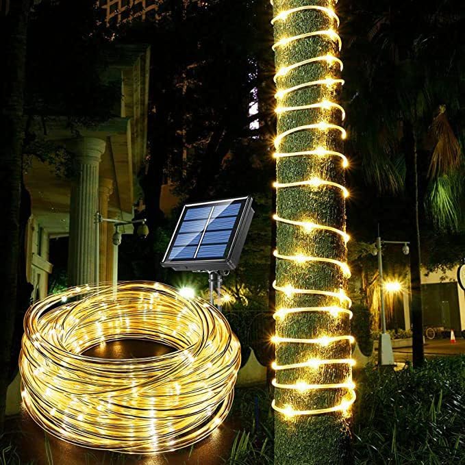 Amazon.co.jp: ソーラーLEDロープライト、39.3フィート100 LEDソーラー