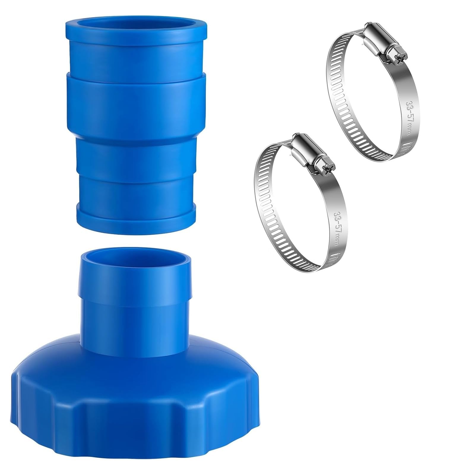 Yrohgkpn Multicolor 2 Ground Pool Skimmer Hose Connector Stainless Steel Clamps & Rubber Adapter Accessories Rubber Hose Connector For Ground Pool