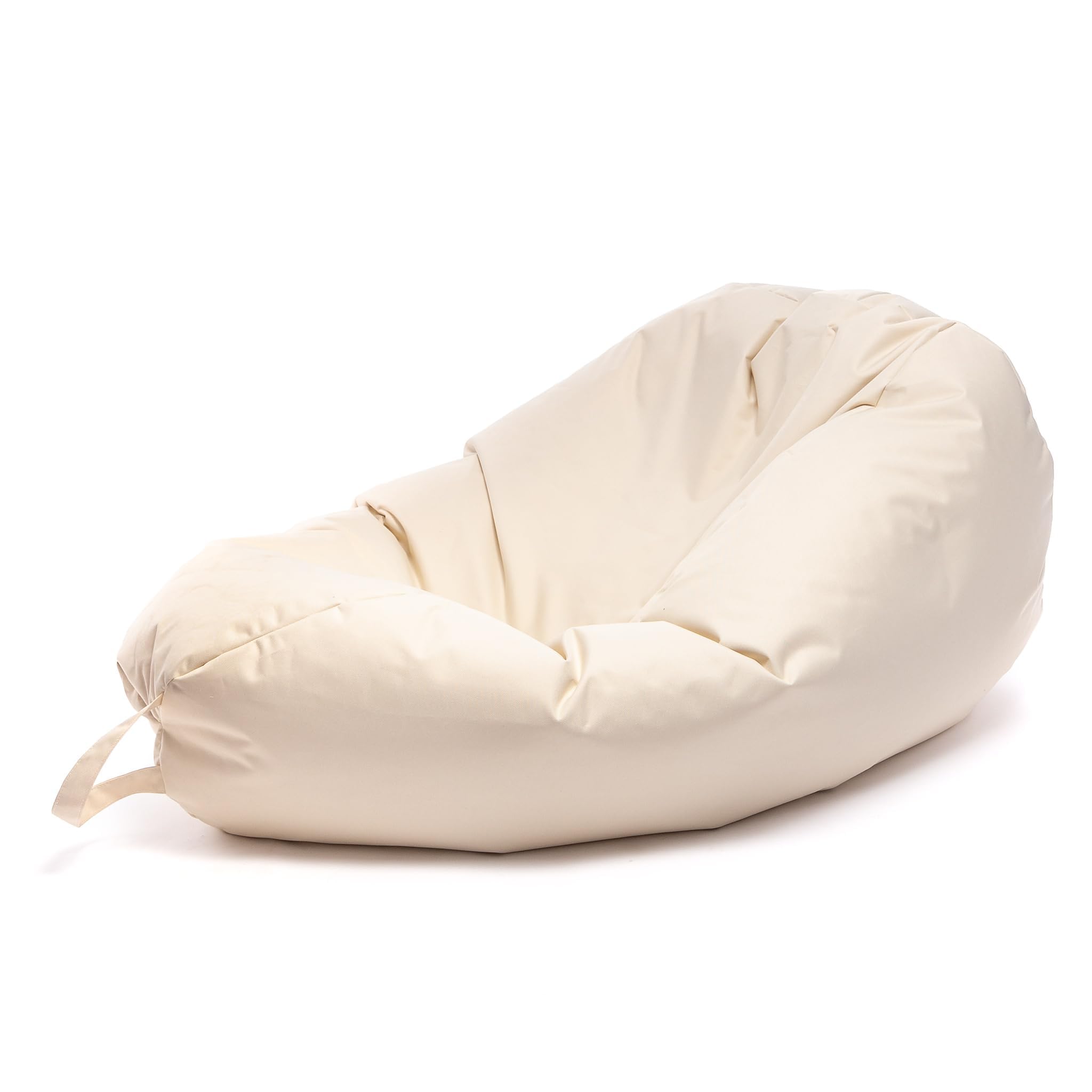Ecopuf - Poltrona pouf Sako - Pouf per la cameretta dei bambini - Borsa in tessuto robusto - Sedia da salotto - Arredamento - Poltrona L - 70x110cm - Crema Nc18