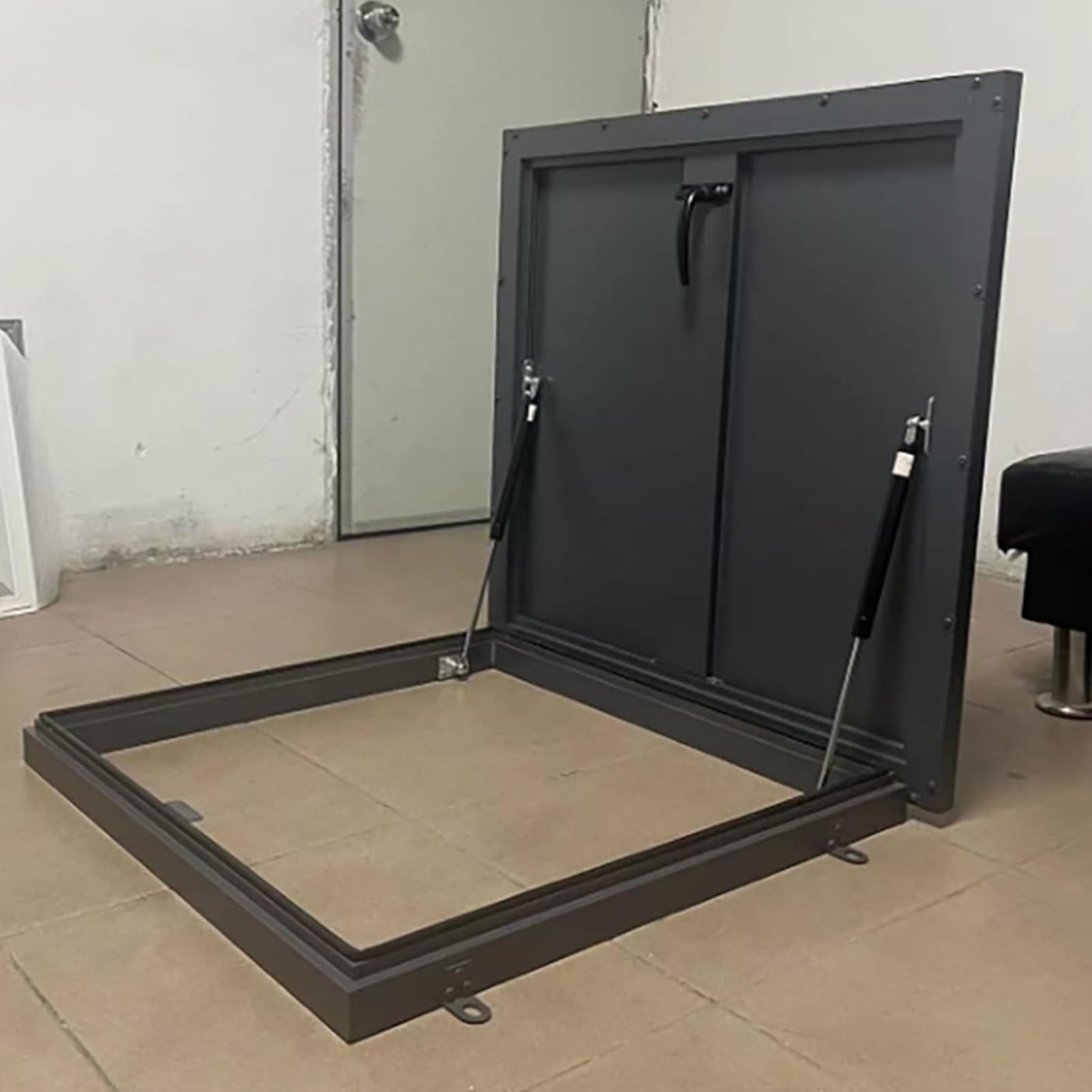 Trampilla de acceso al techo, cubierta de claraboya de ático de acero galvanizado con recubrimiento en polvo, trampilla de mantenimiento de puerta de seguridad para techo, tapa de pozo,100x100cm