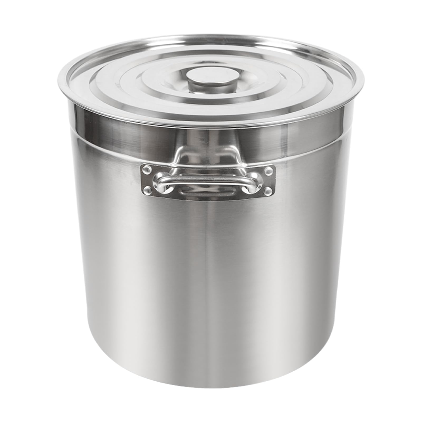 Transport Thermobehälter für Essen Groß Thermobehälter Getränke Edelstahl Thermotopf mit Tragegriffen, Deckel Profi Gastro Thermotransportbehälter Isolierter Eimer für Restaurant (50L)