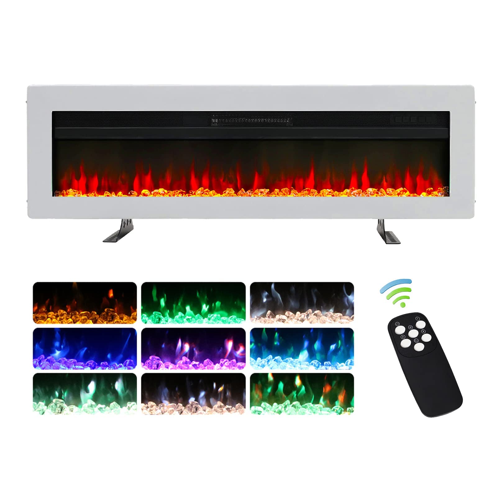 Buy 40inch Electric Fire Insert Wall ed Free Standing with LED Flame