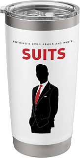 Suits Harvey Specter Nothing's Ever Black and White Stainless Steel Insulated Tumbler