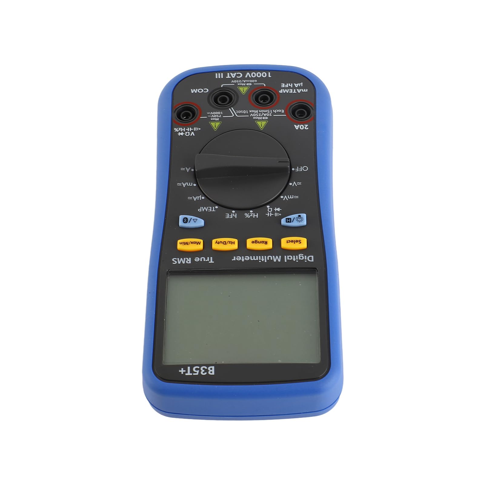 Digitalmultimeter 6000 Counts True RMS AC DC Spannung Stromwiderstandstester mit Bluetooth-Konnektivität, Offline-Datenaufzeichnung und K-Typ-Thermoelement-Temperatursensor –