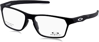Men's OX8174F Hex Jector Asian Fit Rectangular Prescription Eyewear Frames, Satin Black/Demo Lens, 56 mm