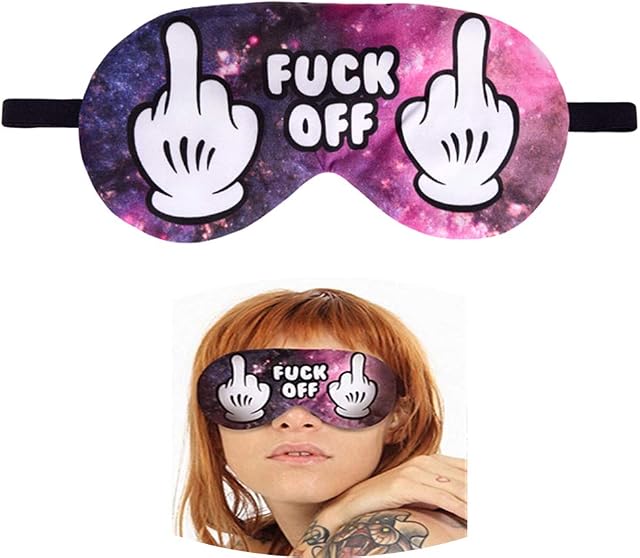 NganSuRong Novelty Funny Sleep Eye Mask Light Blocking Sleep Mask, Soft and Comfortable Night Eye Mask for Men Women, Eye Cover Aid Rest Blindfold, Eye Blinder for Travel/Sleeping/Shift Work