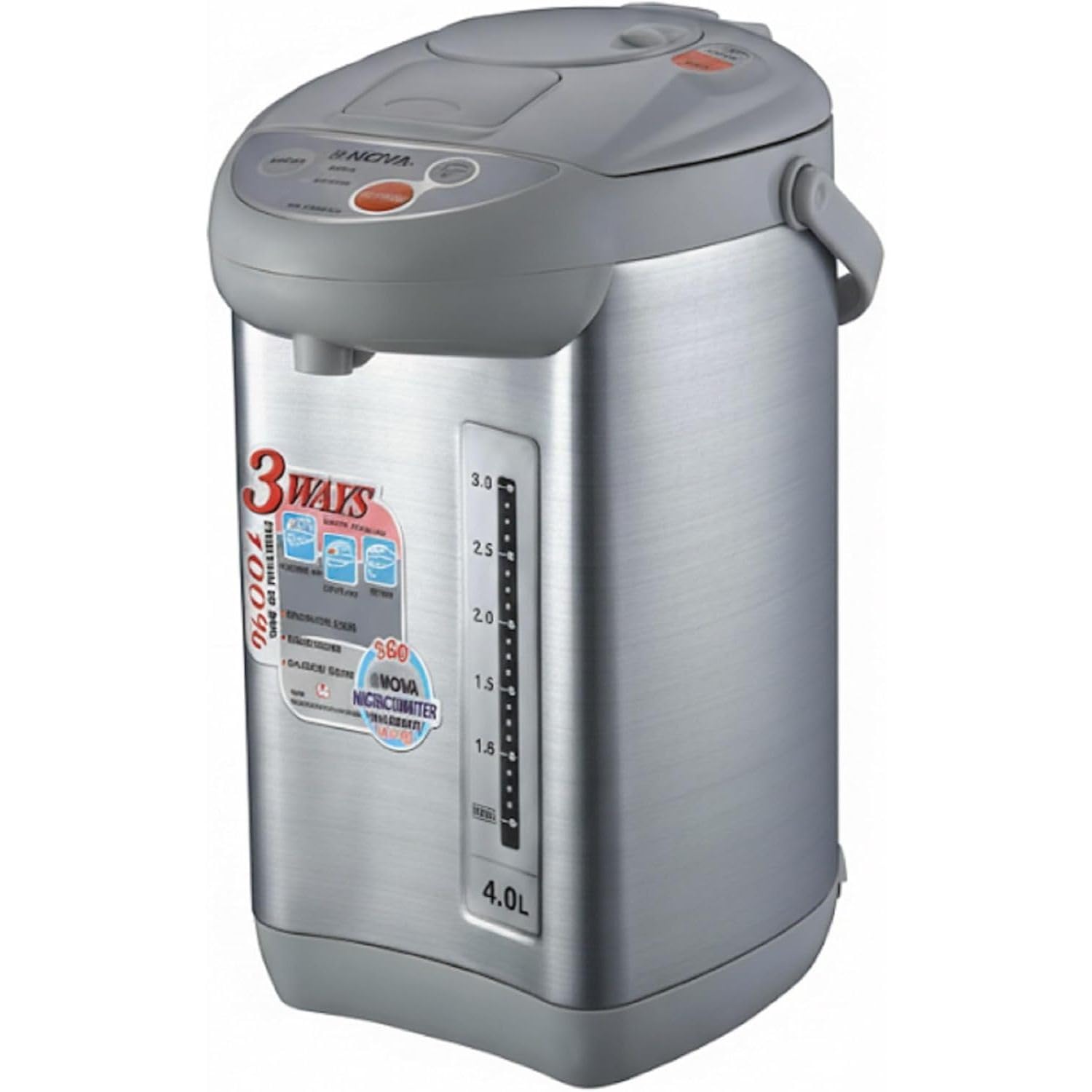 Nova Electric Thermo Pot Water Dispenser - 750 Watts, Instant Hot Water, Energy Efficient, Auto Shut-Off, Stainless Steel" 4.0Litres