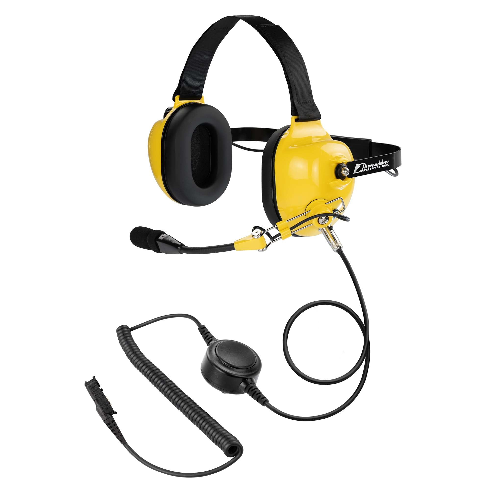 Arrowmax AHDH0032-YW-AX Noise Cancelling Headset Compatible with Motorola Radio R5 XPR 3300e XPR3500 XPR3300 XPR3300e XPR3500e XPR3300 XPR3500