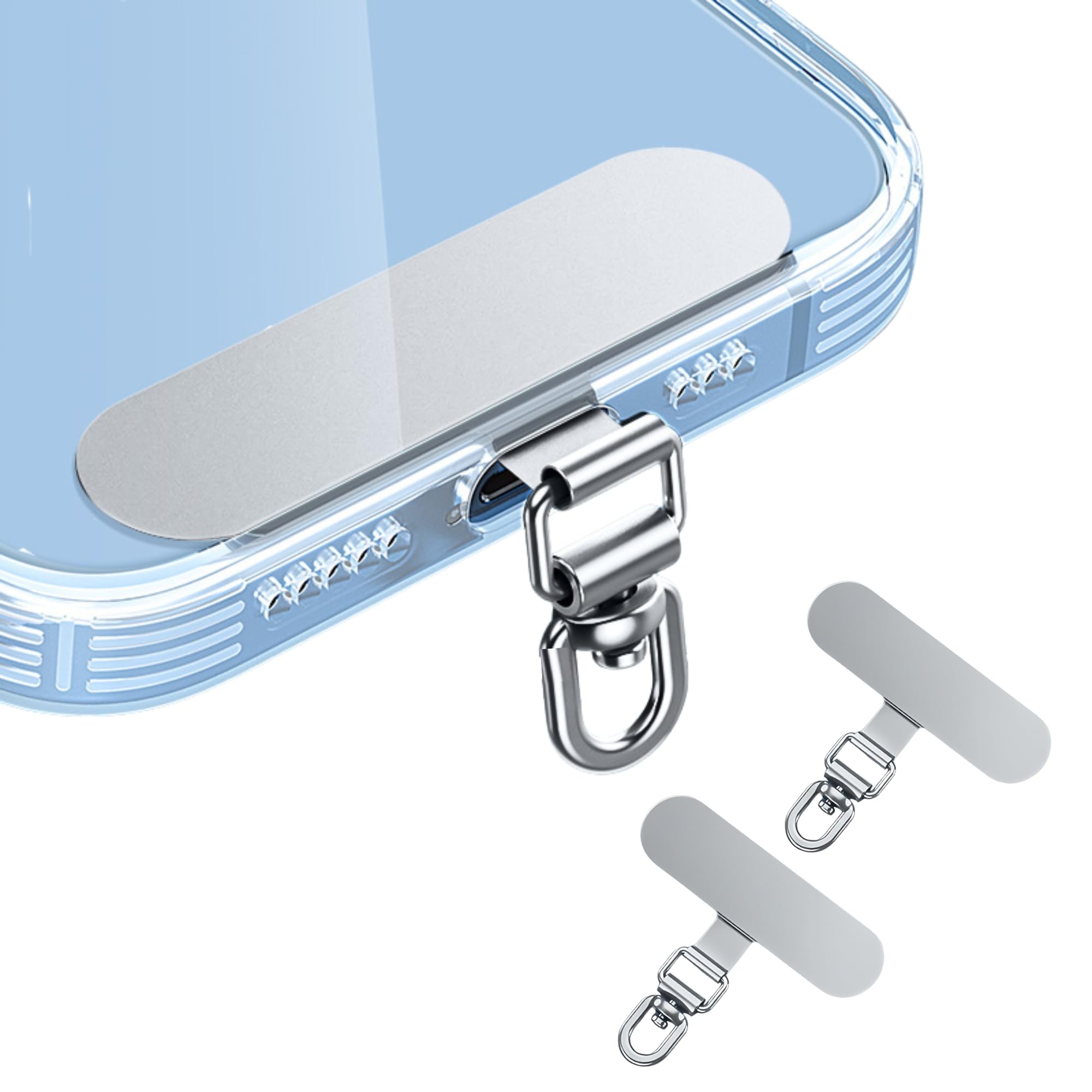 Minimalist 360° Rotatable Phone Tether Tabs (2-Pack) – Durable Stainless Steel with Protective Film-image-38
