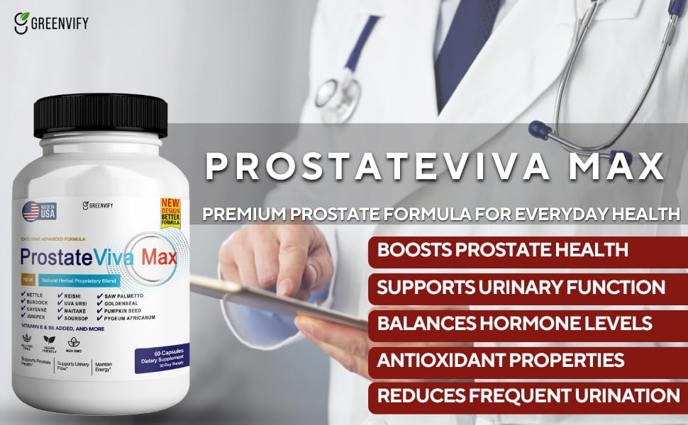 Miniatura 4 de ProstateViva Max - Suplementos de próstata para hombres, suplementos de salud, máxima fuerza, totalmente naturales para apoyar la función normal y